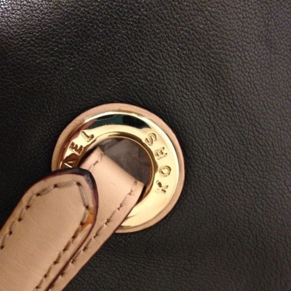 Michael Kors black leather tote bag